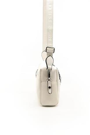 Silver Polo Beyaz - Beyaz Petek Kadın Çapraz Çanta SP1038