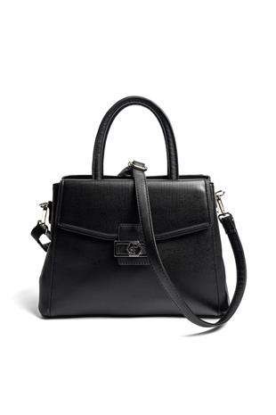 Silver & Polo SP1264 Kadın El Çantası Düz Siyah-Siyah