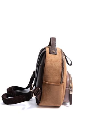 Silver & Polo SP1130 Kadın Sırt Çantası Süet Taba-Kahve