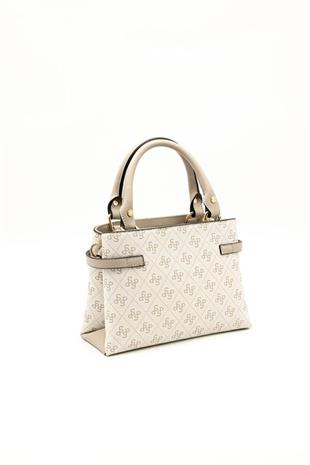 Silver Polo Bej - Kum Monogram Kadın El Çantası SP1149