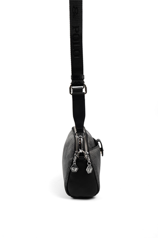 Silver & Polo SP1144 Kadın Çapraz Çanta Petek M.Gümüş-Siyah