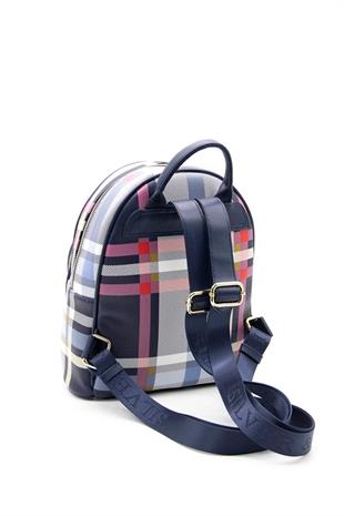 Silver & Polo SP1062 Kadın Sırt Çantası Ekose Lacivert