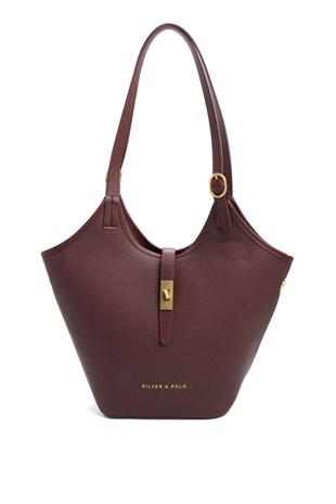 Silver Polo 1246 Kadın Omuz Çantası Mini Rolax Bordo-Bordo