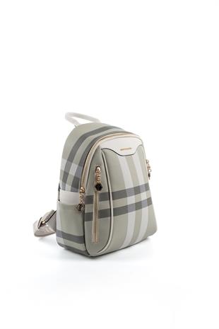 Silver & Polo A.Yeşil - Kemik SP906 Kadın Sırt Çantası