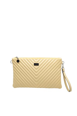 Silver & Polo SP1034 Kadın Portföy & Clutch Crash Sarı-Sarı