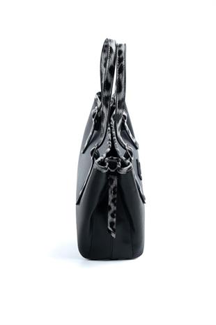 Silver & Polo SP1252 Kadın El Çantası Düz Siyah-Leopar Gri