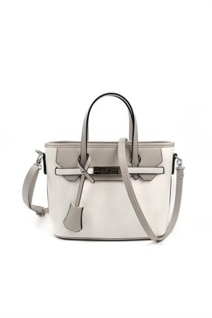 Silver & Polo Beyaz - A.gri SP1185 Kadın El Çantası