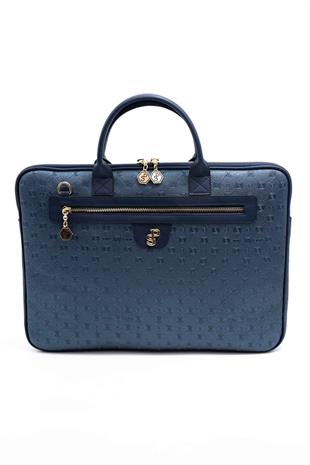 Silver & Polo SP1175 Kadın Laptop & Evrak Çantası Logolu Lacivert-Lacivert