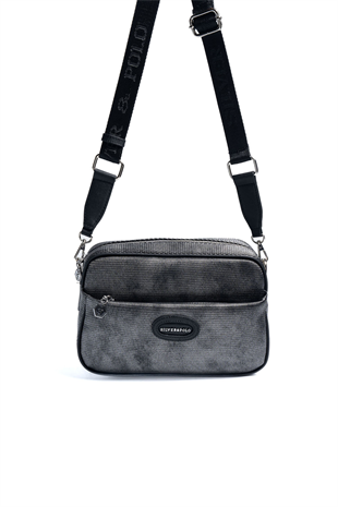 Silver & Polo SP1267 Kadın Çapraz Çanta Petek M.Gümüş-Siyah