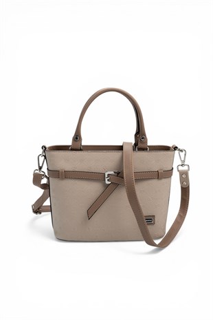 Silver & Polo SP1283 Kadın El Çantası Fashion Bej-Latte