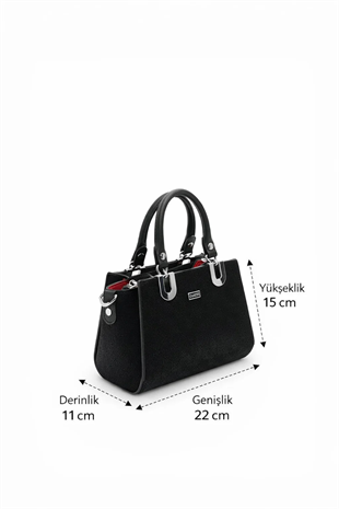 Silver & Polo SP1281 Kadın El Çantası Fashion Siyah-Siyah