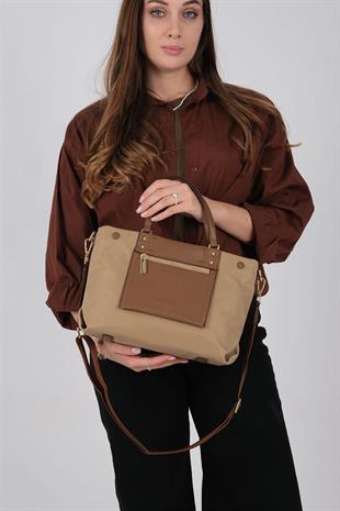 1213 Kadın El Çantası  Vizon-Camel