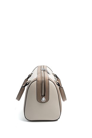 Silver & Polo SP1091 Kadın El Çantası Düz Bej-Latte