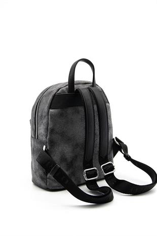 Silver & Polo SP1146 Kadın Sırt Çantası Petek M.Gümüş-Siyah