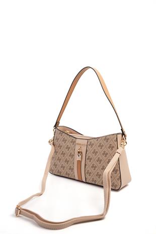 Silver & Polo Koyu Bej - A.Taba SP1102 Kadın Omuz Çantası