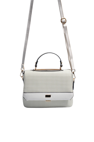 Silver & Polo SP838 Kadın Çapraz Çanta King Desen Yeşil-Kemik