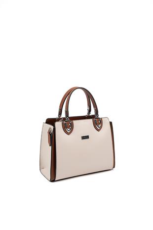 Silver & Polo Bej - Taba SP1133 Kadın El Çantası