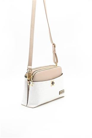 Silver & Polo SP623 Kadın Çapraz Çanta Logolu Sedef-S.Nut