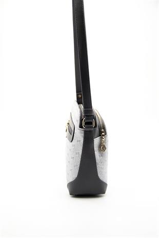 Silver & Polo SP364 Kadın Çapraz Çanta Logolu A.Gümüş-Antrasit