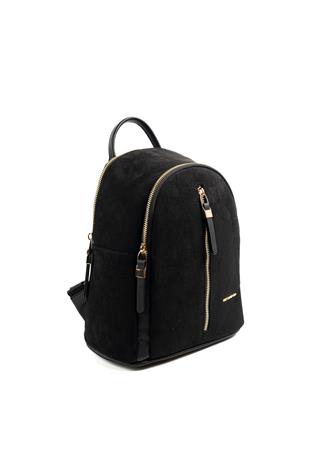 Silver & Polo SP901 Kadın Sırt Çantası Süet Siyah