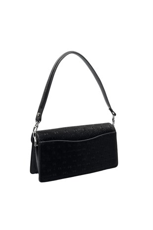 Silver & Polo SP1279 Kadın Çapraz Çanta Fashion Siyah-Rugan Siyah-Siyah