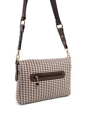 Silver & Polo Kahve Sarı - Kahve SP963 Kadın Çapraz Çanta