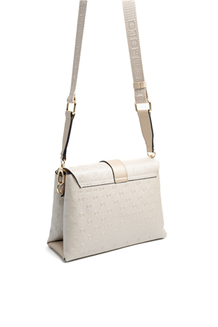 Silver & Polo SP1275 Kadın Çapraz Çanta Logolu Bej-S.Nut