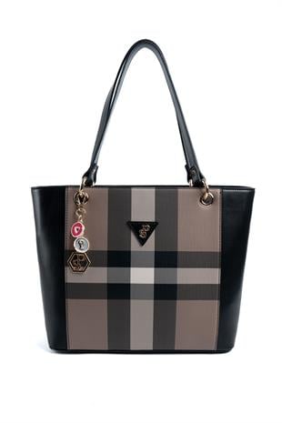 Silver & Polo Kahve - Siyah SP1176 Kadın Omuz Çantası