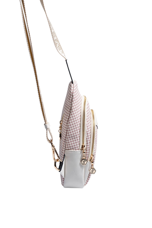 Silver & Polo SP959 Kadın Vücut Çantası King Desen Bordo-Kemik