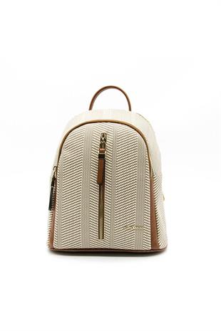 Silver & Polo SP901 Kadın Sırt Çantası Hasır Bej-Taba