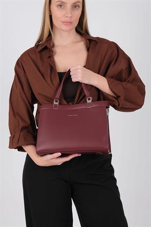 Silver & Polo SP1237 Kadın El Çantası  Bordo