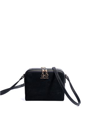 Silver & Polo SP888 Kadın Çapraz Çanta Süet Siyah