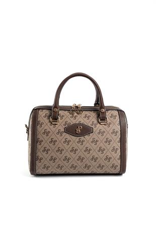 Silver & Polo Koyu Bej - Kahve SP1091 Kadın El Çantası