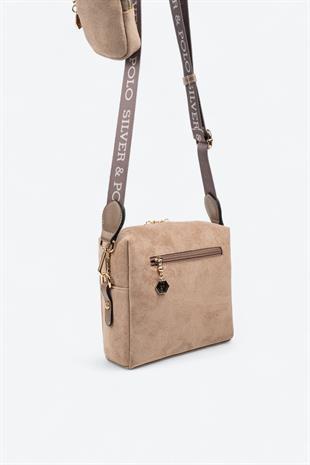 Silver & Polo SP1038 Kadın Çapraz Çanta Vizon