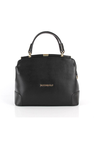 Silver & Polo SP706 Kadın El Çantası Düz Siyah-Siyah