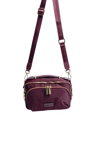 Silver Polo SP1221 Kadın Çapraz Çanta Saten Bordo-Bordo