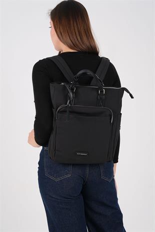 Silver Polo SP1226 Kadın El Çantası Saten Siyah-Siyah