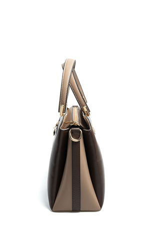 Silver & Polo SP9721 Kadın El Çantası Düz Kahve-Latte