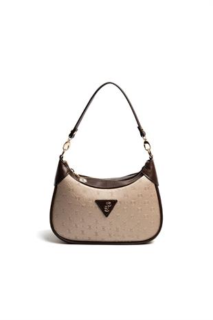Silver & Polo SP1180 Kadın Omuz Çantası Logolu Nut-Kahve