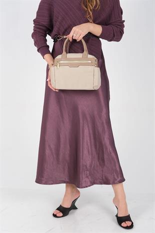 1219 Kadın El Çantası  Bej-Kum