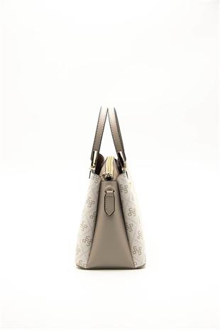 Silver & Polo SP913 Kadın El Çantası Monogram Bej-Kum