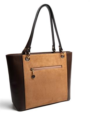 Silver & Polo SP1176 Kadın Omuz Çantası Süet Taba-Kahve