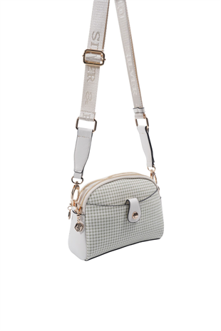 Silver & Polo SP1144 Kadın Çapraz Çanta King Desen Yeşil-Kemik