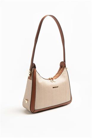 Silver & Polo Bej - Taba SP1187 Kadın Omuz Çantası