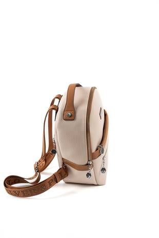 Silver & Polo Bej - A.Taba SP1061 Kadın Çanta Modelleri>Sırt Çantası