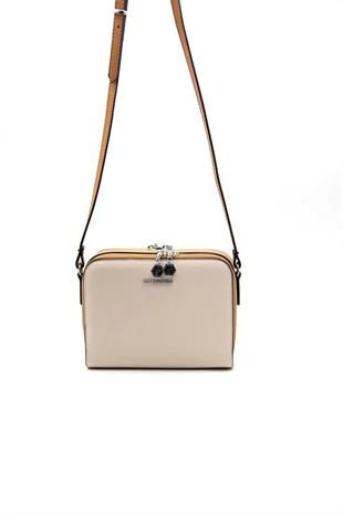 Silver & Polo SP888 Kadın Çapraz Çanta Düz Bej-A.Taba