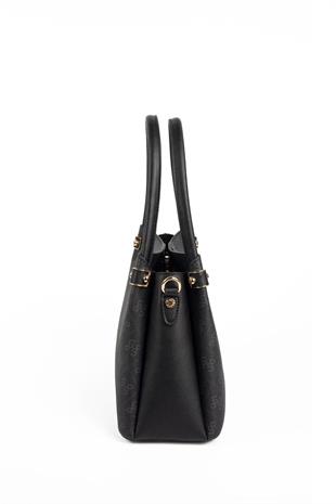 Silver & Polo SP1254 Kadın El Çantası Monogram Siyah-Siyah