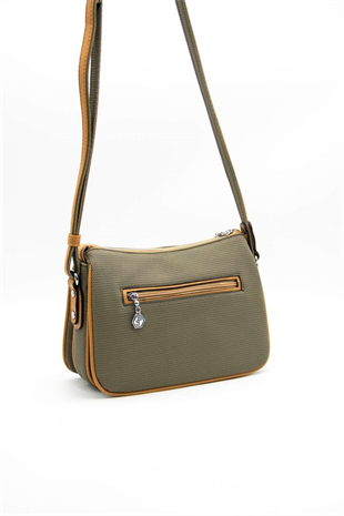 Silver & Polo SP818 Kadın Çapraz Çanta Petek L.Haki-Camel