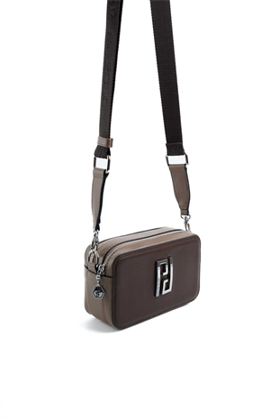 Silver & Polo SP1078 Kadın Çapraz Çanta Düz Kahve-Vizon