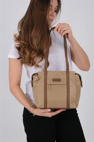 1215 Kadın Omuz Çantası  Vizon-Camel